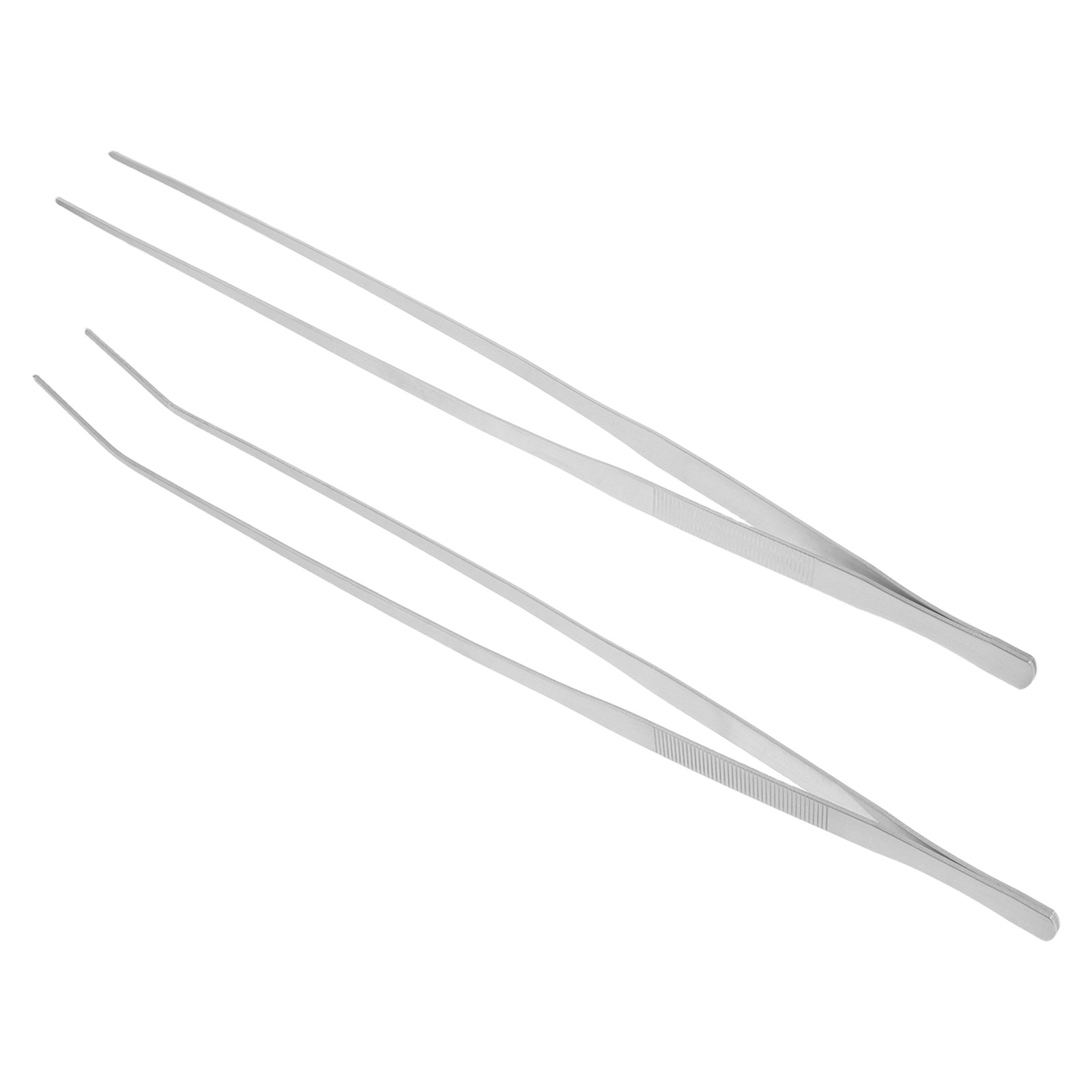 Planted Aquarium Care - 2Pcs Long Tweezers Stainless Steel Serrated