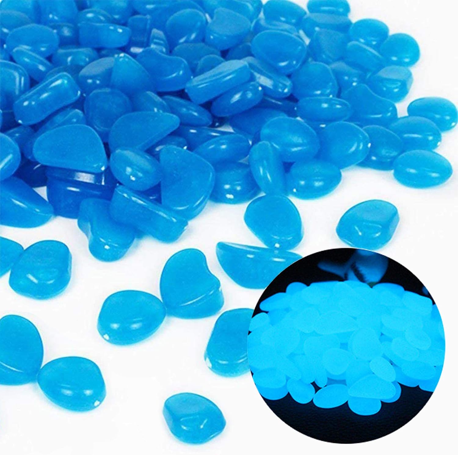 Fish Tank Rocks Glow Blue Pebb - Aquarium Plant Original review and price