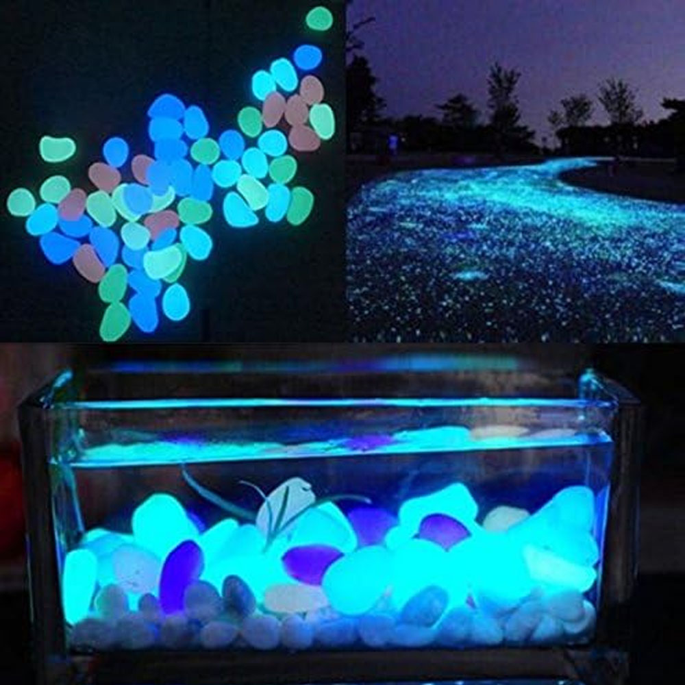 Fish Tank Rocks Glow Blue Pebb - Aquarium Plant Original review and price